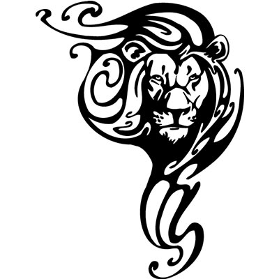 Lion Design Water Transfer Temporary Tattoo(fake Tattoo) Stickers NO.11360